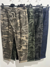 Load image into Gallery viewer, Camo Stretch Trouser (various colours) - chichappensboutique