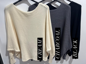 Super Soft Fine Batwing Knit (various colours) - chichappensboutique