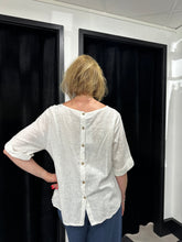 Load image into Gallery viewer, Linen Mix Button Back Top - chichappensboutique