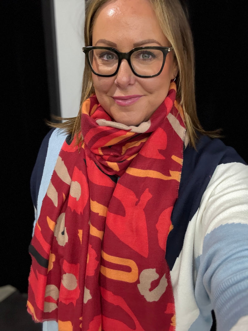 Multi Animal Ember Scarf