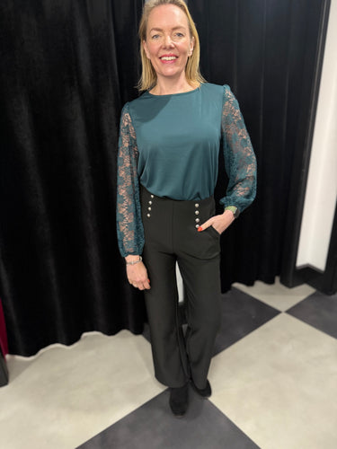 Military Style Trousers (Black) - chichappensboutique