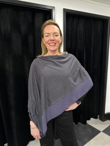 Chiffon Edge Poncho (various colours) - chichappensboutique
