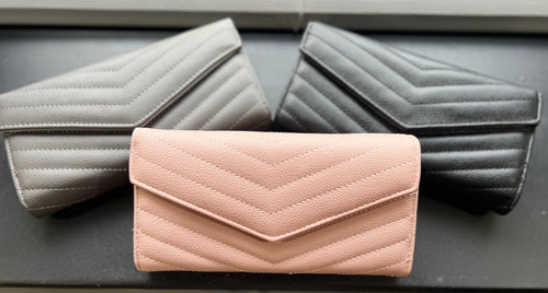 Soft Chevron Wallet (various colours) - chichappensboutique