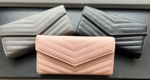 Soft Chevron Wallet (various colours) - chichappensboutique
