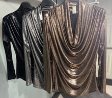 Load image into Gallery viewer, Anni Metallic Cowl-Neck Top ( various colours) - chichappensboutique
