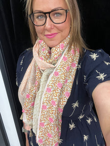 Rosette Tassel Lightweight Scarf (various colours) - chichappensboutique
