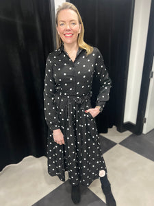 The Eloise Polka Shirt Dress - chichappensboutique