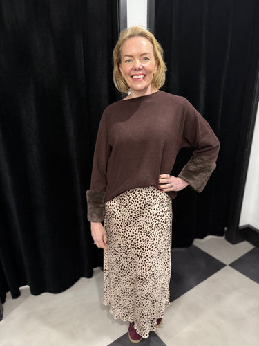 Cow Print Bias Cut Skirt (various colours) - chichappensboutique