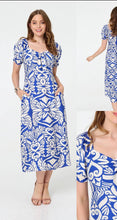 Load image into Gallery viewer, The Wendy Dress (Cobalt and white) - chichappensboutique