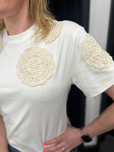 Embroidery Patch Detail T-shirt - chichappensboutique