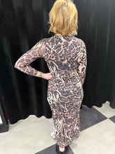 Load image into Gallery viewer, Ruched Animal Print Dress