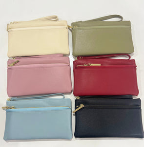 Double Zip Mini Clutch (various colours) - chichappensboutique
