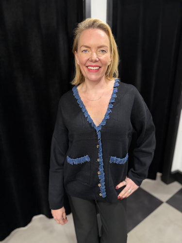 Denim Edged Knit - chichappensboutique