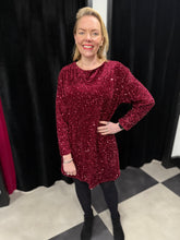 Load image into Gallery viewer, Velvet Sparkle Bow Back Dress (various colours)