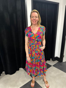 Floral Bloom Midi Gypsy Dress - chichappensboutique