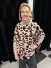 Load image into Gallery viewer, Abstract Leopard Poncho Knit