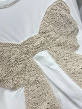 Load image into Gallery viewer, Embroidered Bow Detail Tshirt - chichappensboutique