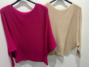 Super Soft Fine Batwing Knit (various colours) - chichappensboutique