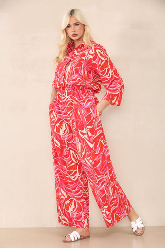The Austin Jumpsuit (pink/red)