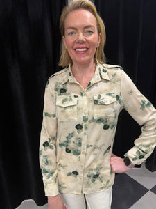 Olive Silk Feel Shirt - chichappensboutique