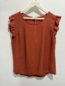 Button Back Frill Top (new colours) - chichappensboutique