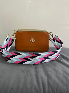 New Multicoloured Wide Fabric Bag Strap (various colours) - chichappensboutique