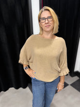 Load image into Gallery viewer, Frill Sleeve Detail Batwing Knit (various colours) - chichappensboutique