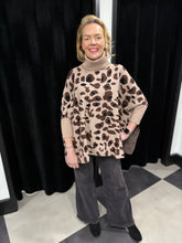 Load image into Gallery viewer, Abstract Leopard Poncho Knit