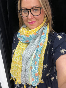 Rosette Tassel Lightweight Scarf (various colours) - chichappensboutique