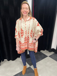 Floral Oversized Shirt (various colours)