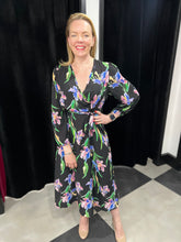 Load image into Gallery viewer, Iris Faux Wrap Midi Dress