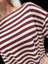 Load image into Gallery viewer, Breton Stripe Textured Top (various colours) - chichappensboutique