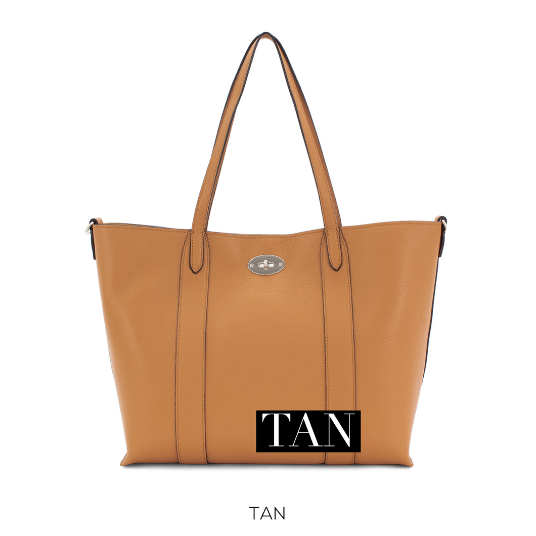 Leather Tote Bag (various colours) - chichappensboutique