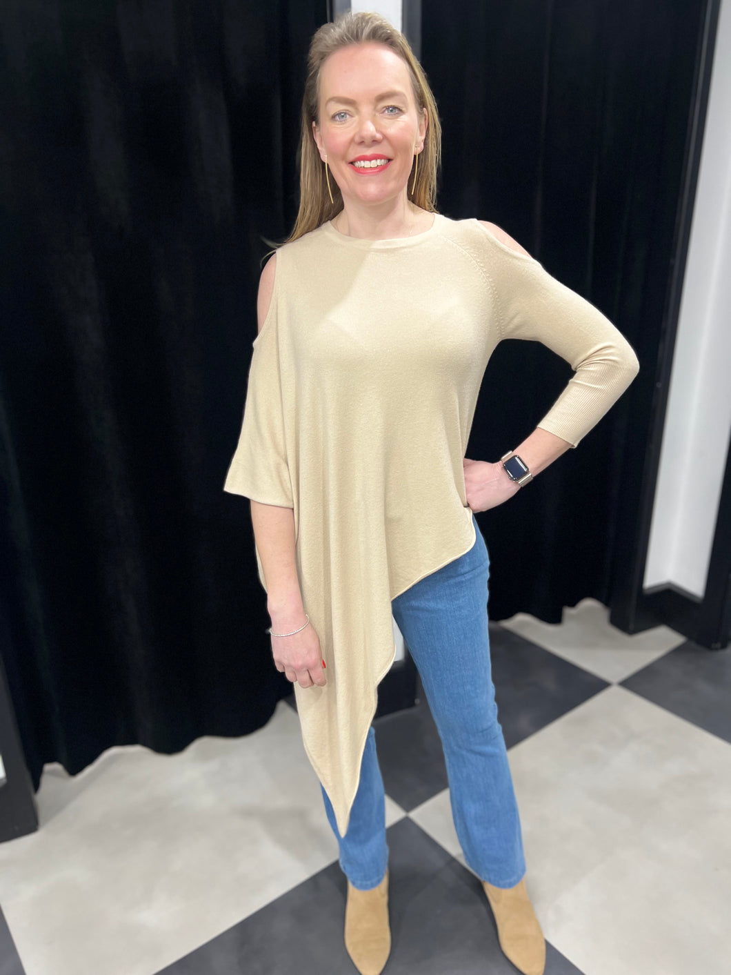 The Aria Asymmetric Knit (various colours) - chichappensboutique
