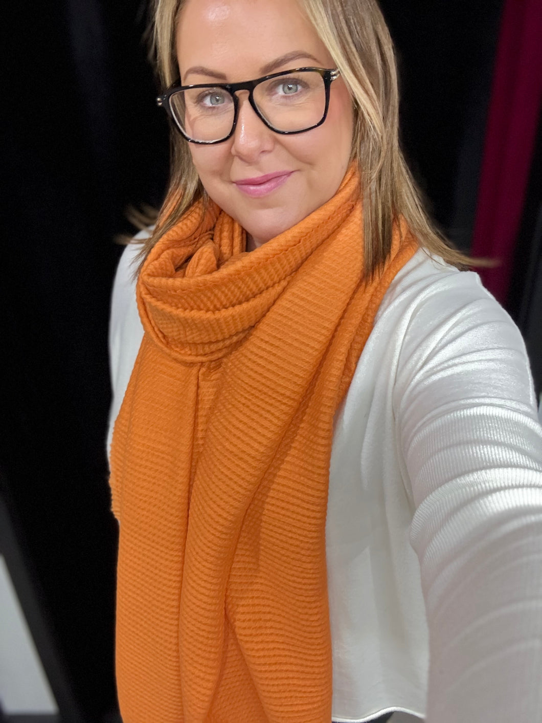 Super Soft Waffle Scarf (various plain colours) - chichappensboutique