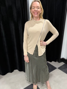 Polka Dot Bias Cut Skirt (various colours)