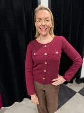 Load image into Gallery viewer, Clara Floral Button Knit (various colours) - chichappensboutique