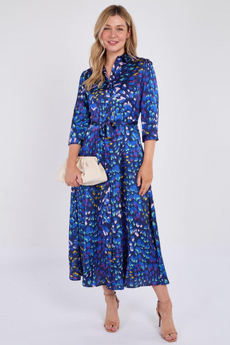 The Carrie Dress (navy & cobalt) - chichappensboutique