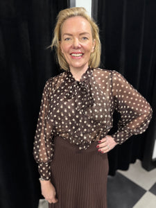 Polka Dot Blouse (various colours) - chichappensboutique