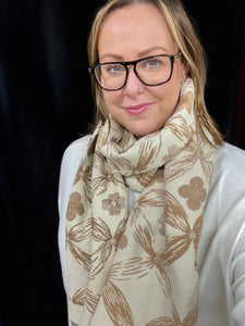Sketch Clover Cashmere Blend Scarf (various colours)