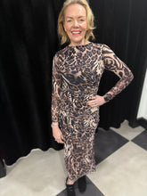 Load image into Gallery viewer, Ruched Animal Print Dress