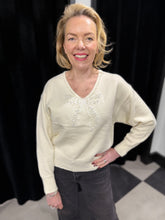 Load image into Gallery viewer, Pearl Detail Bow Knit (various colours)