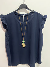 Load image into Gallery viewer, Extra Chic Frill Cap Sleeve Top (various colours) - chichappensboutique