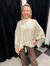 Load image into Gallery viewer, Tassel Trim Poncho (various colours) - chichappensboutique