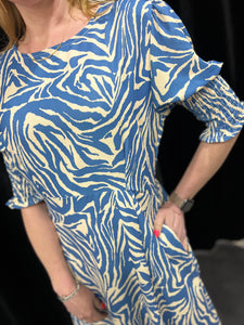 Zebra Print Tea Dress (various colours) - chichappensboutique