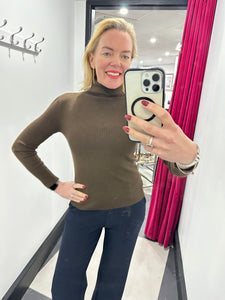 Skinny Rib Roll Neck Jumper (various colours)