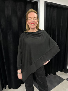 Chiffon Edge Poncho (various colours) - chichappensboutique