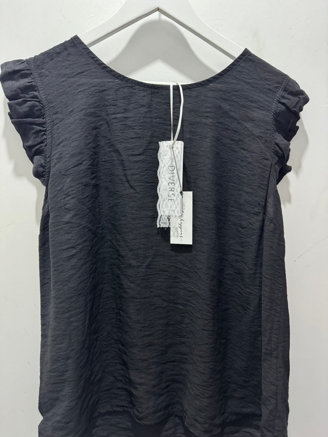 Button Back Frill Top (new colours) - chichappensboutique