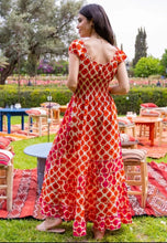 Load image into Gallery viewer, New Capri Maxi Dress (hot pink and orange) - chichappensboutique