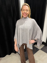 Load image into Gallery viewer, Tassel Trim Poncho (various colours) - chichappensboutique